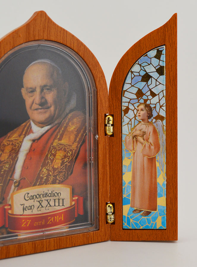 Icône Triptyque de Saint Jean XXIII en Bois (pic 3)
