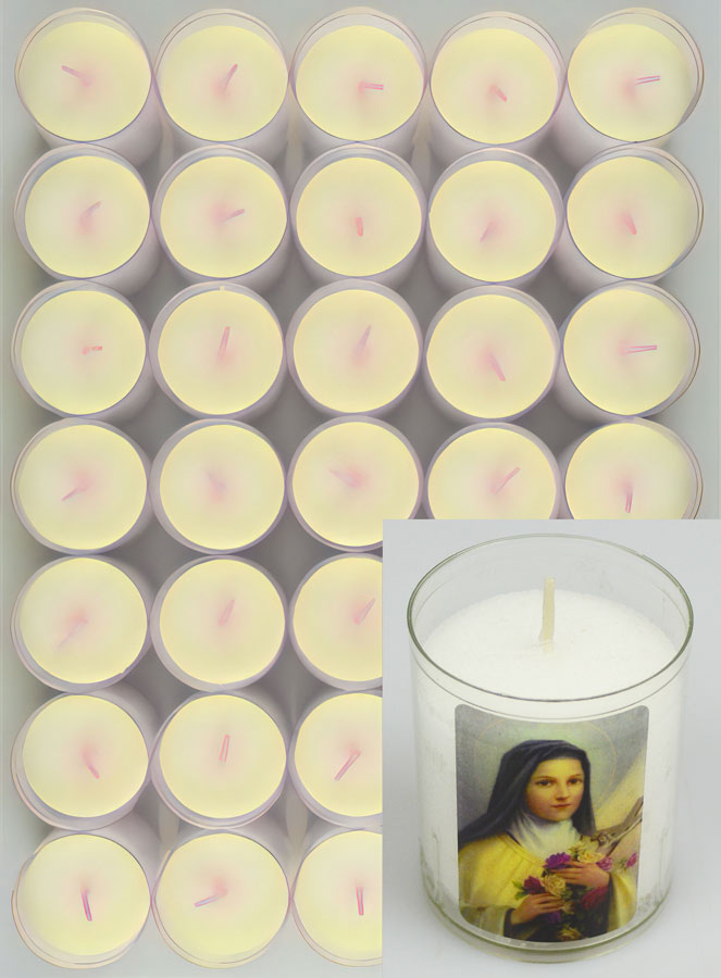 24 Bougies Veilleuses Sainte Thérèse de l'Enfant Jésus (pic 2)