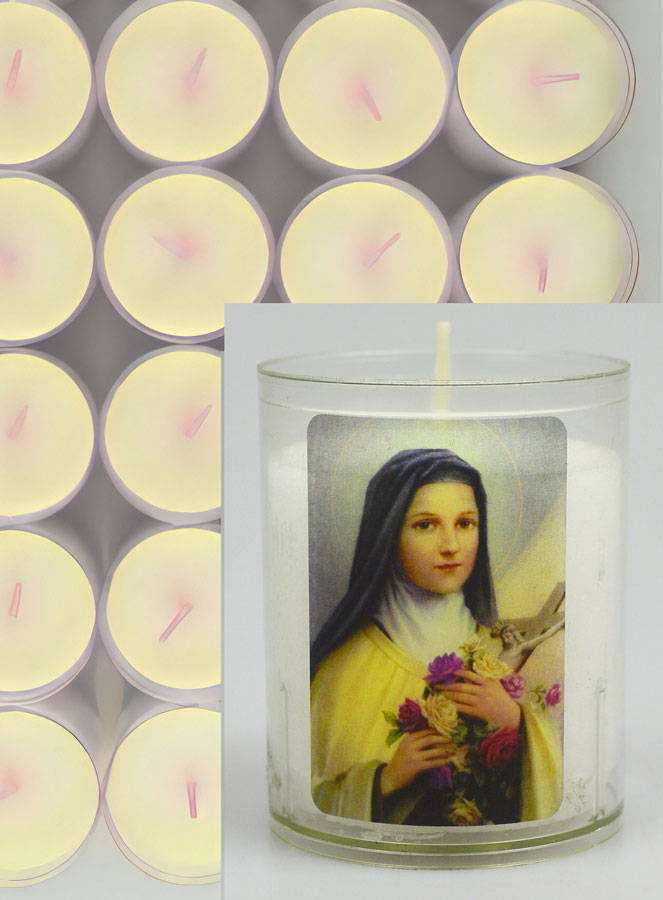 24 Bougies Veilleuses Sainte Thérèse de l'Enfant Jésus (pic 3)