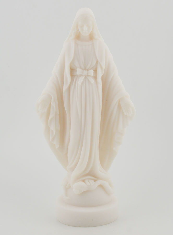 Statue Vierge Marie Miraculeuse en Albâtre - 18 cm (pic 1)