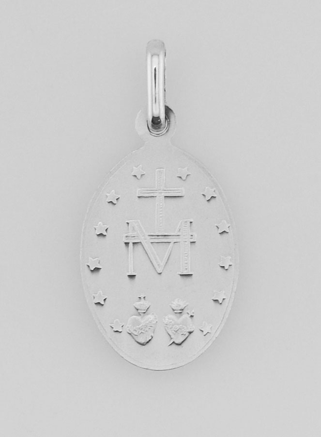 Médaille Miraculeuse Festonnée en Argent Massif - 20 mm (pic 3)