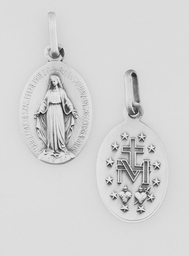 Médaille Miraculeuse en Argent Massif 925/1000 - 11 mm (pic 1)