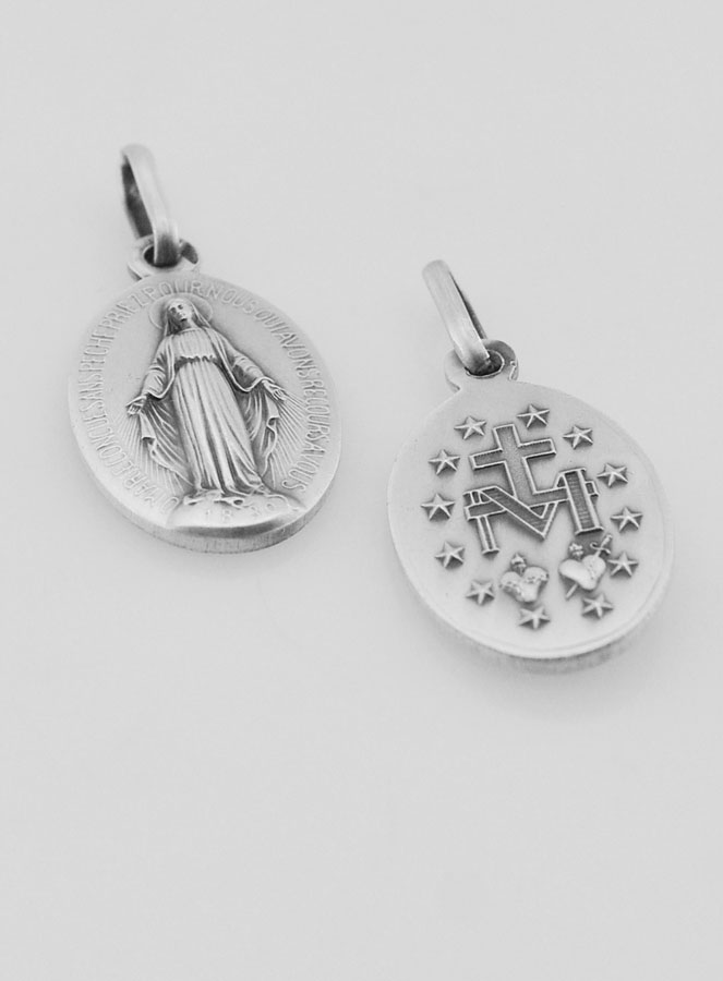 Médaille Miraculeuse en Argent Massif 925/1000 - 11 mm (pic 2)