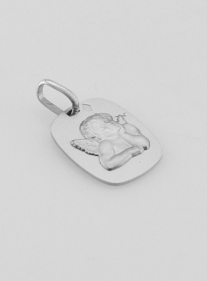 Médaille Ange Gardien Protecteur Argent Massif - 15 mm (pic 3)