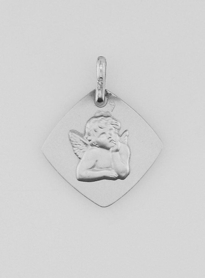 Médaille Ange Gardien Protecteur Argent Massif - 17 mm (pic 1)