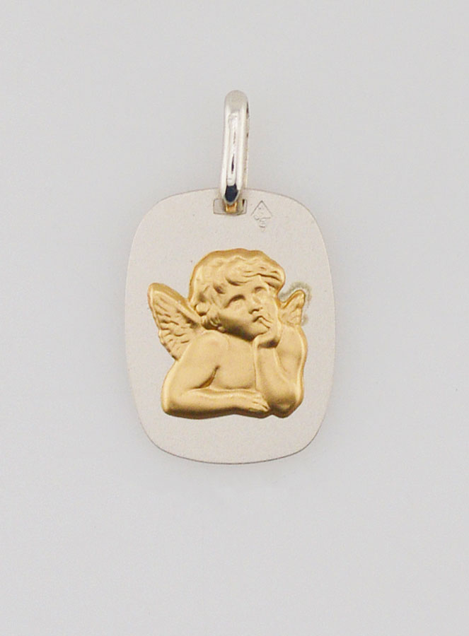 Médaille Ange-Gardien Protecteur en Or et Argent (pic 1)