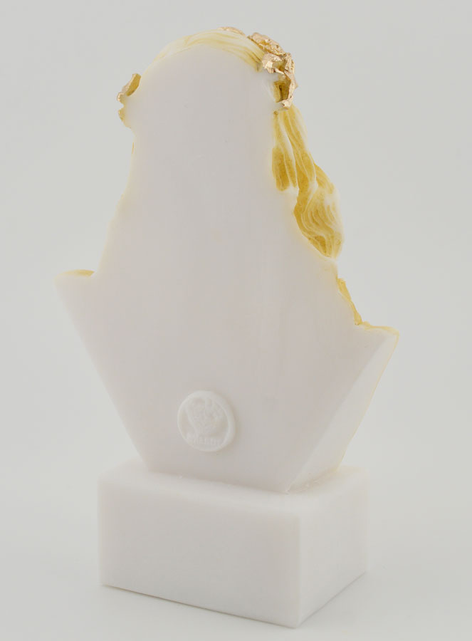 Statue Buste Sacré Coeur de Jésus-Christ Couronné d'épines en Albâtre (pic 4)