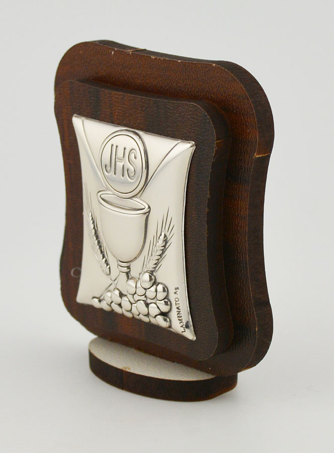 Icône Eucharistie en Argent sur Bois - Première Communion (pic 2)