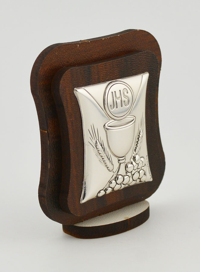 Icône Eucharistie en Argent sur Bois - Première Communion (pic 3)