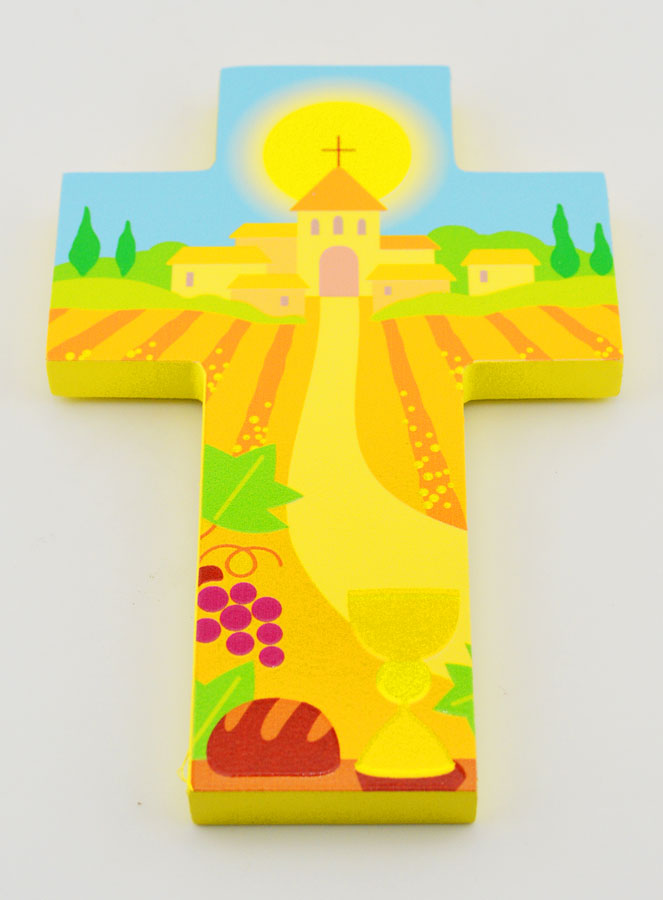 Croix Enfant en Bois Ma Première Communion - 15 cm (pic 2)