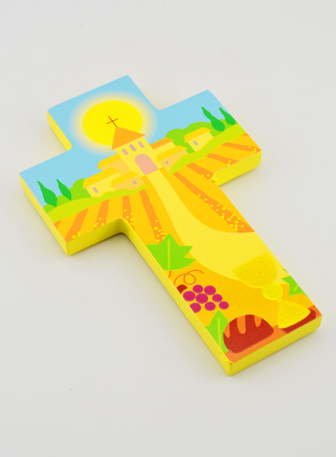 Croix Enfant en Bois Ma Première Communion - 15 cm (pic 3)