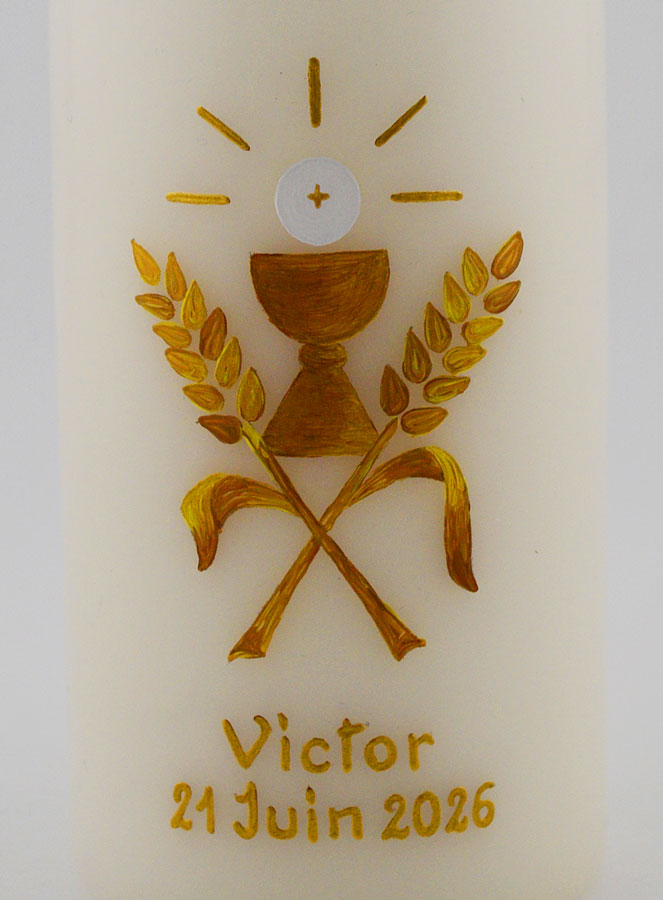 Cierge de Première Communion à Personnaliser - Gravure Prénom en ligne (pic 3)
