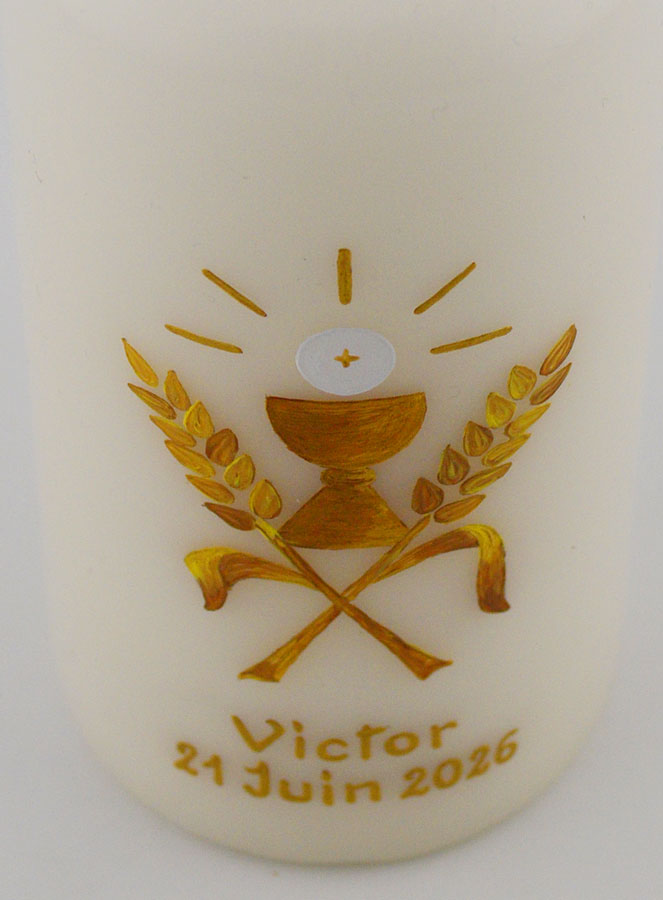 Cierge de Première Communion à Personnaliser - Gravure Prénom en ligne (pic 4)