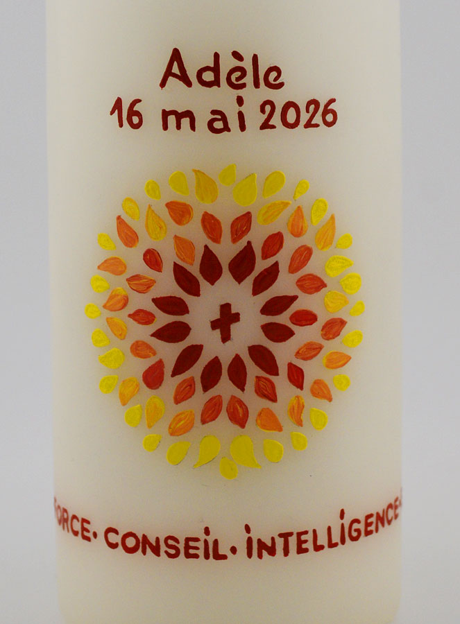 Cierge de Confirmation à Personnaliser - Gravure Prénom en ligne (pic 3)
