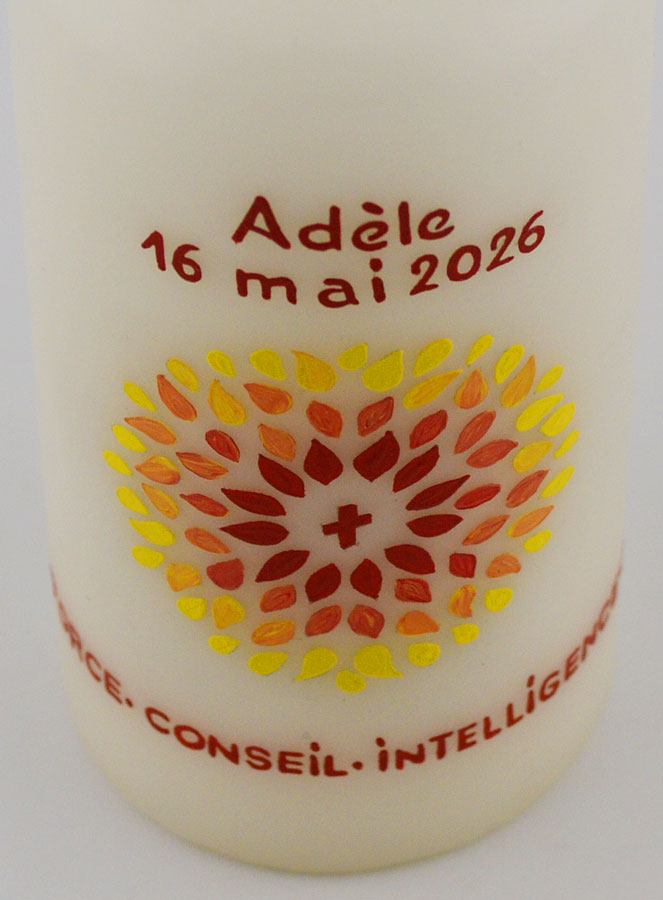 Cierge de Confirmation à Personnaliser - Gravure Prénom en ligne (pic 4)
