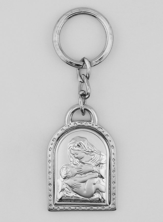 Porte-Clés Notre Dame de la Maternité - Argent Massif - 5 cm (pic 1)