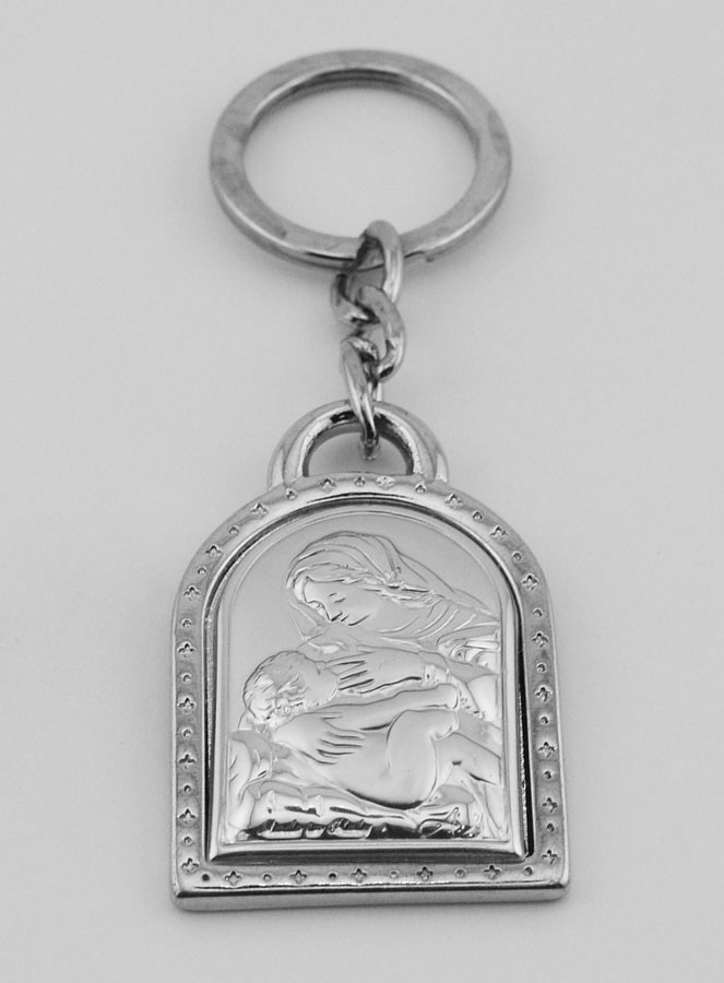 Porte-Clés Notre Dame de la Maternité - Argent Massif - 5 cm (pic 2)