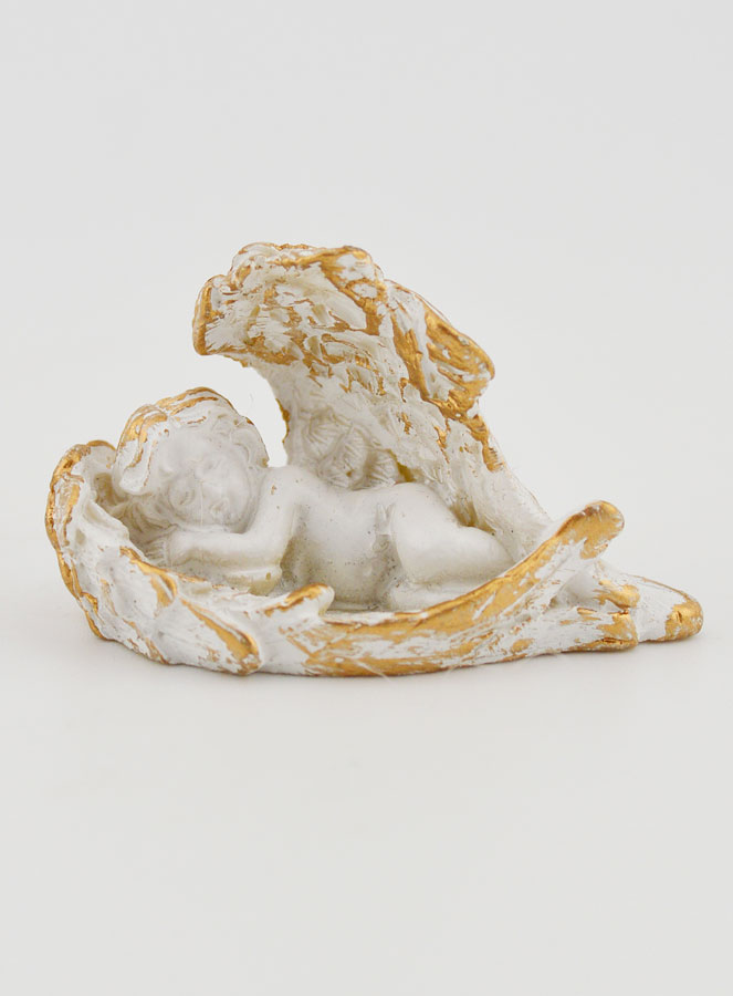 Statue Ange Protecteur Endormi dans ses Ailes - 5 cm (pic 2)