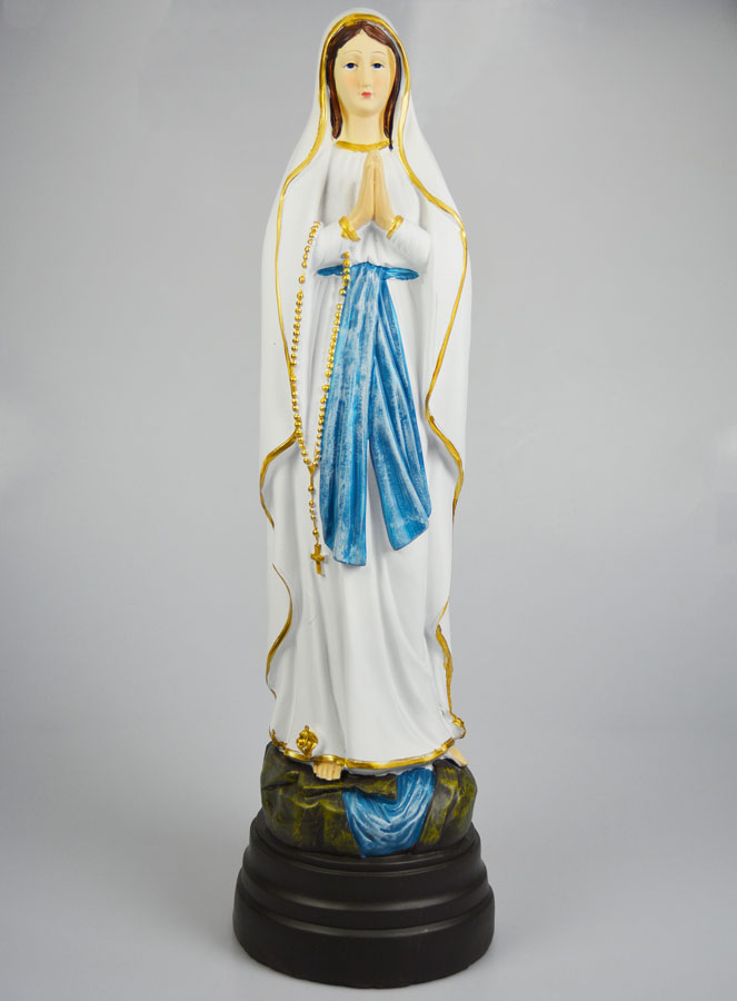 Statue Vierge Marie de Lourdes sur Socle - 60 cm (pic 1)