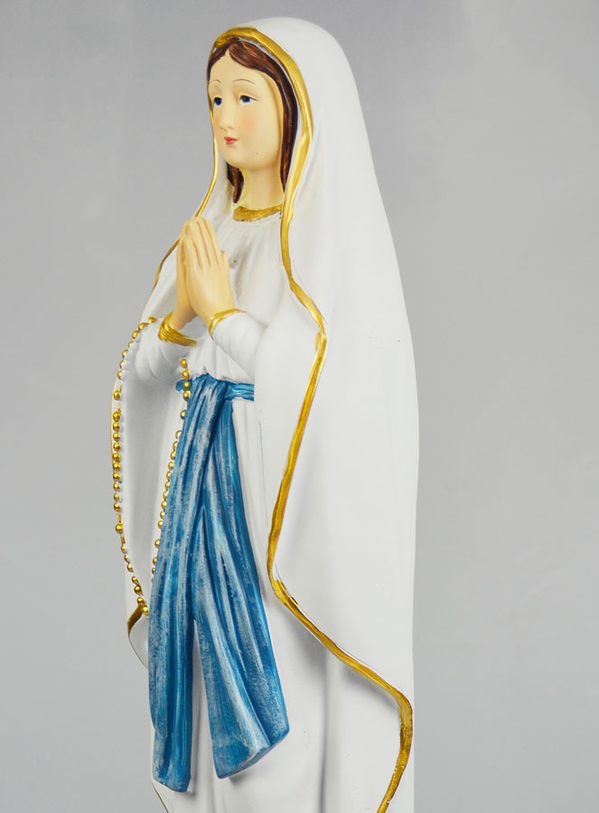 Statue Vierge Marie de Lourdes sur Socle - 60 cm (pic 4)