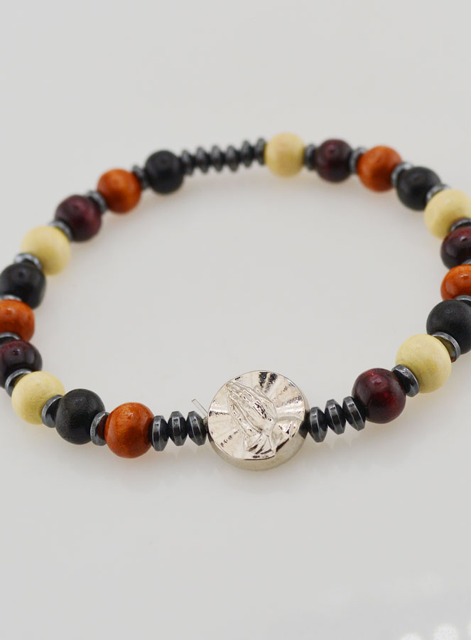 Bracelet de Lourdes sur élastique - Médaille de Lourdes (pic 2)