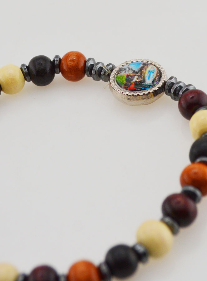 Bracelet de Lourdes sur élastique - Médaille de Lourdes (pic 3)