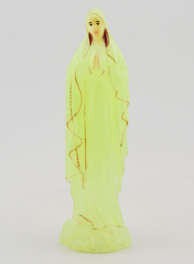 Statue Vierge Marie de Lourdes Fluo - 10 cm (pic 1)