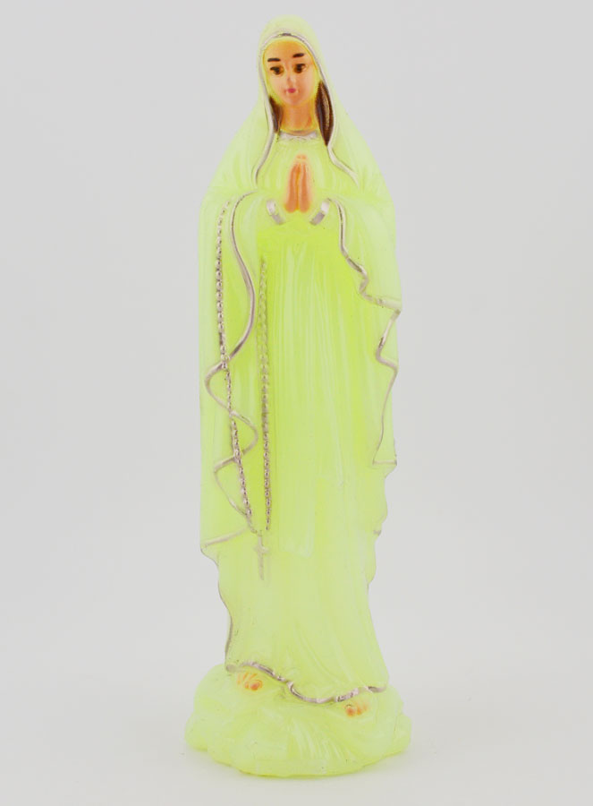 Statue Vierge Marie de Lourdes Fluo - 15 cm (pic 1)
