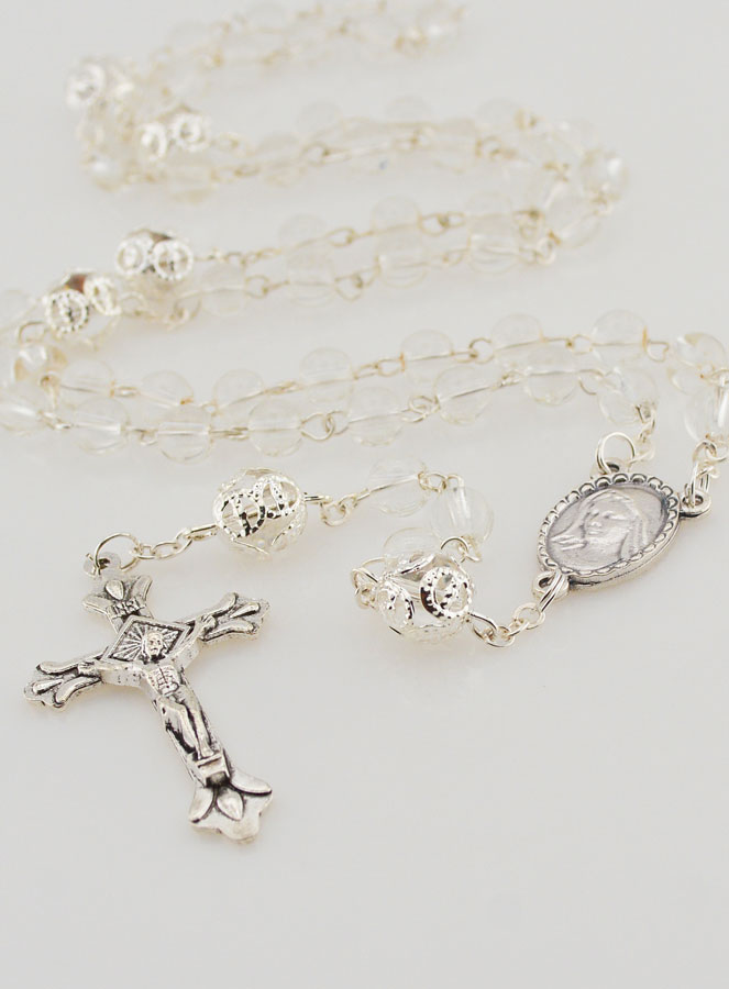 Chapelet de Lourdes en Perles de Cristal - 55 cm (pic 2)