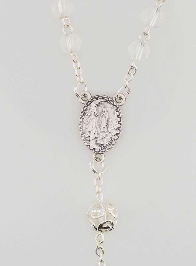 Chapelet de Lourdes en Perles de Cristal - 55 cm (pic 4)