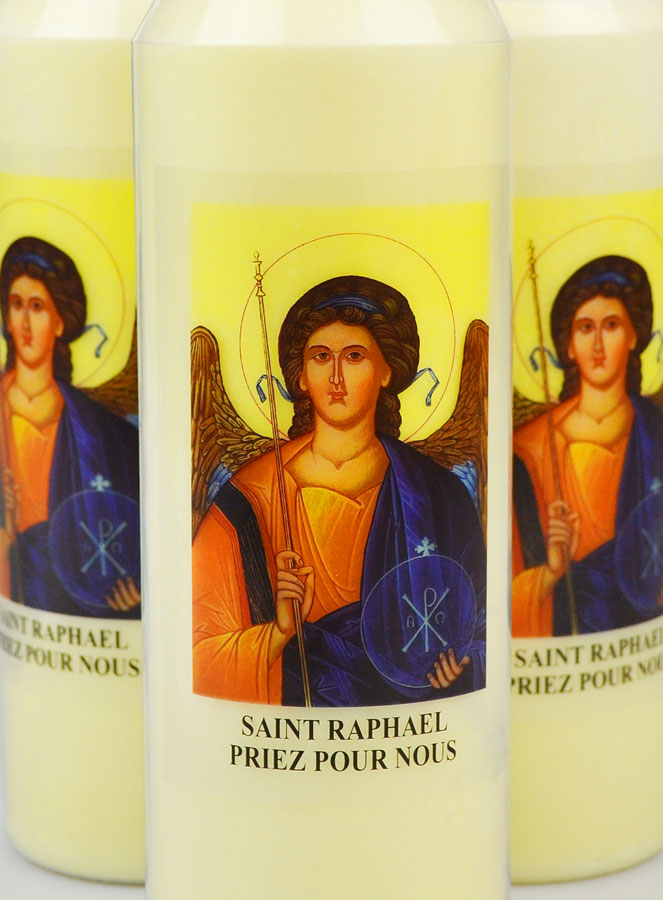 Lot de 3 Bougies de Neuvaine  Saint Raphaë lArchange (pic 2)