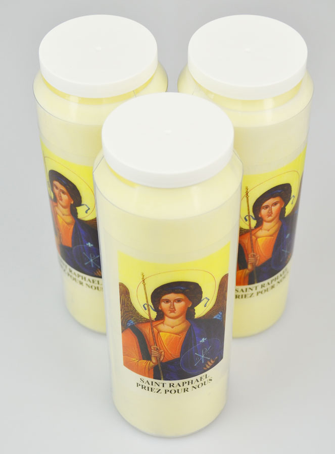 Lot de 3 Bougies de Neuvaine  Saint Raphaë lArchange (pic 3)