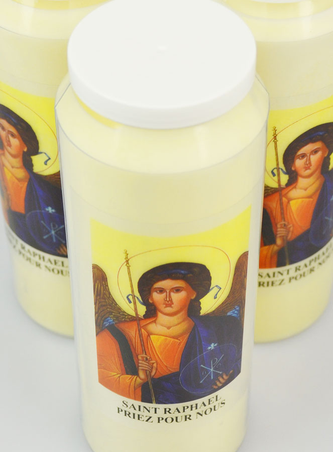 Lot de 3 Bougies de Neuvaine  Saint Raphaë lArchange (pic 4)
