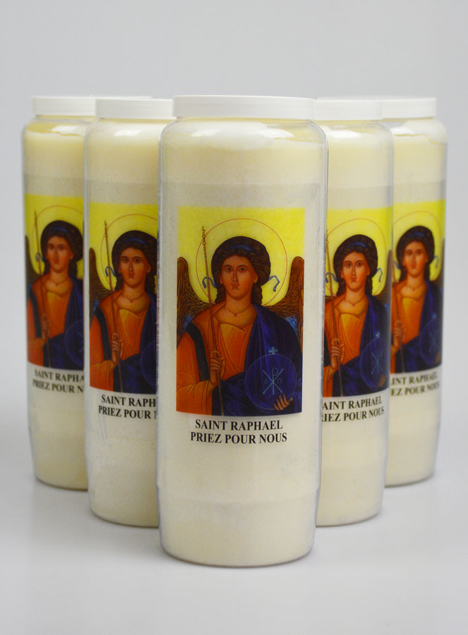 Lot de 6 Bougies de Neuvaine à Saint Raphaël Archange (pic 1)