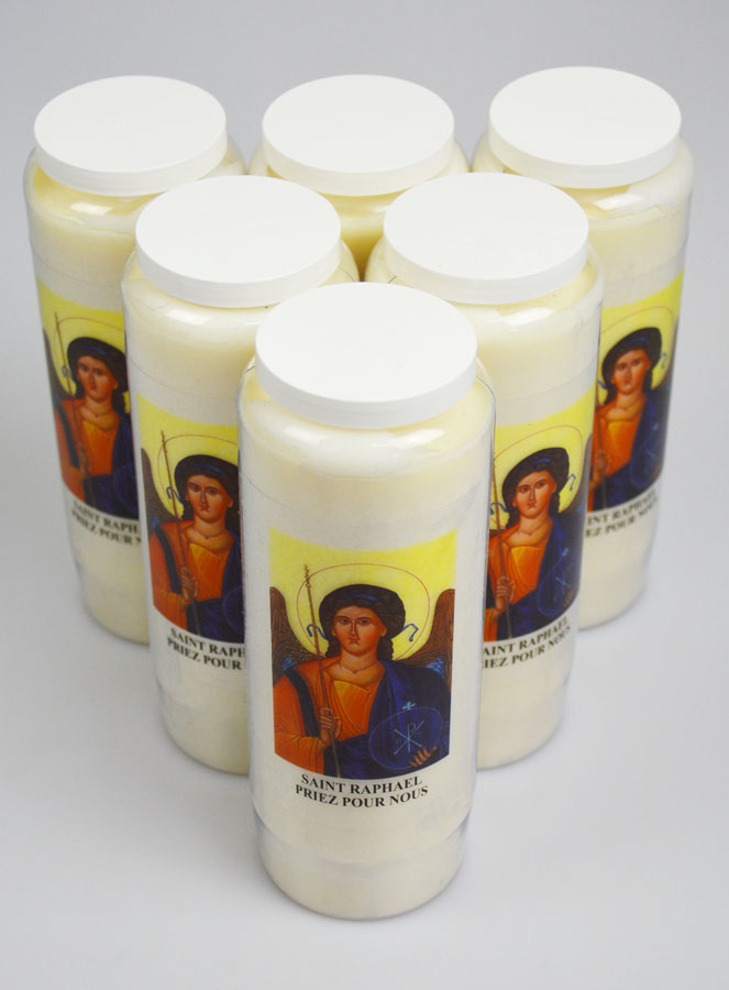 Lot de 6 Bougies de Neuvaine à Saint Raphaël Archange (pic 2)