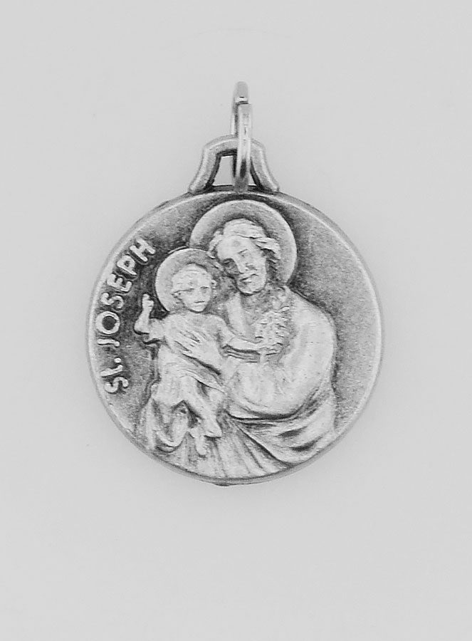 Médaille de Saint Joseph Argenté - 18 mm (pic 1)