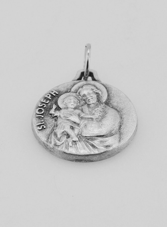 Médaille de Saint Joseph Argenté - 18 mm (pic 2)