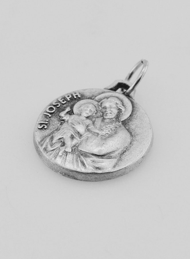 Médaille de Saint Joseph Argenté - 18 mm (pic 4)