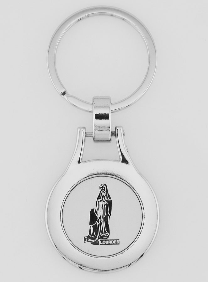 Porte-Clés Notre Dame de Lourdes - Gravé Laser (pic 1)