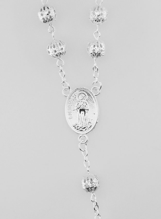 Chapelet en Argent Sculpté (pic 4)