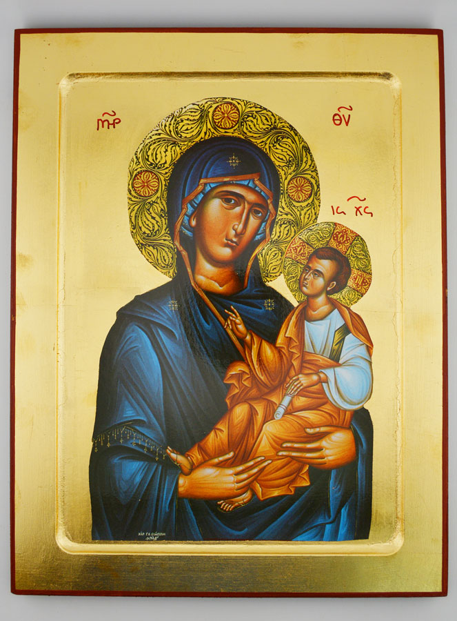 Icône Religieuse Byzantine Vierge de Tendresse - 30 cm (pic 1)