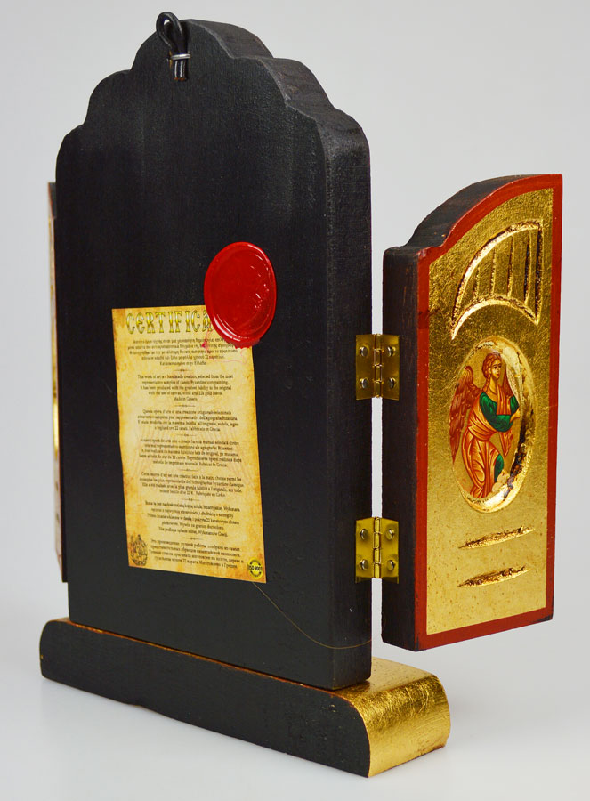 Icône Triptyque Vierge de Vladimir - 26 cm (pic 3)