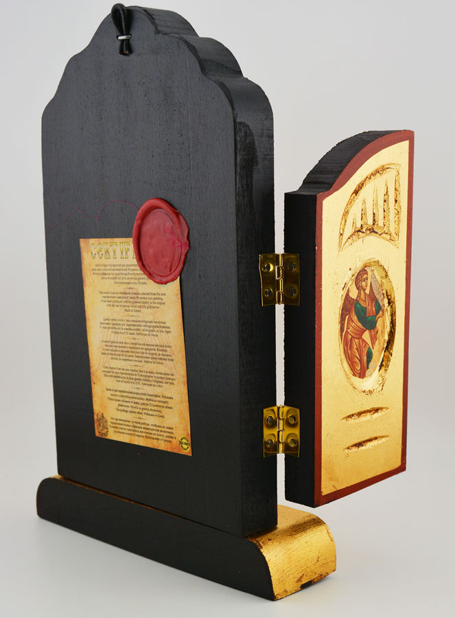 Icône Triptyque Vierge de Korsun - 26 cm (pic 3)