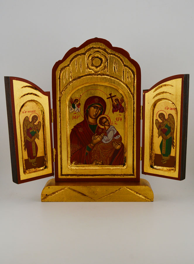 Icône Triptyque Vierge du Perpétuel Secours - 26 cm (pic 1)