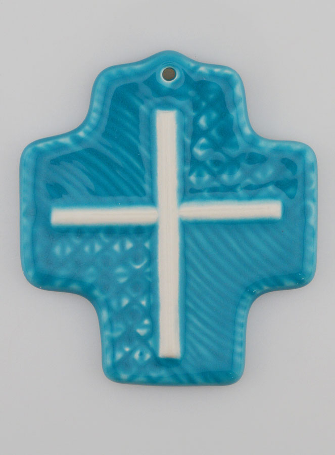 Croix en Céramique Bleue (pic 1)