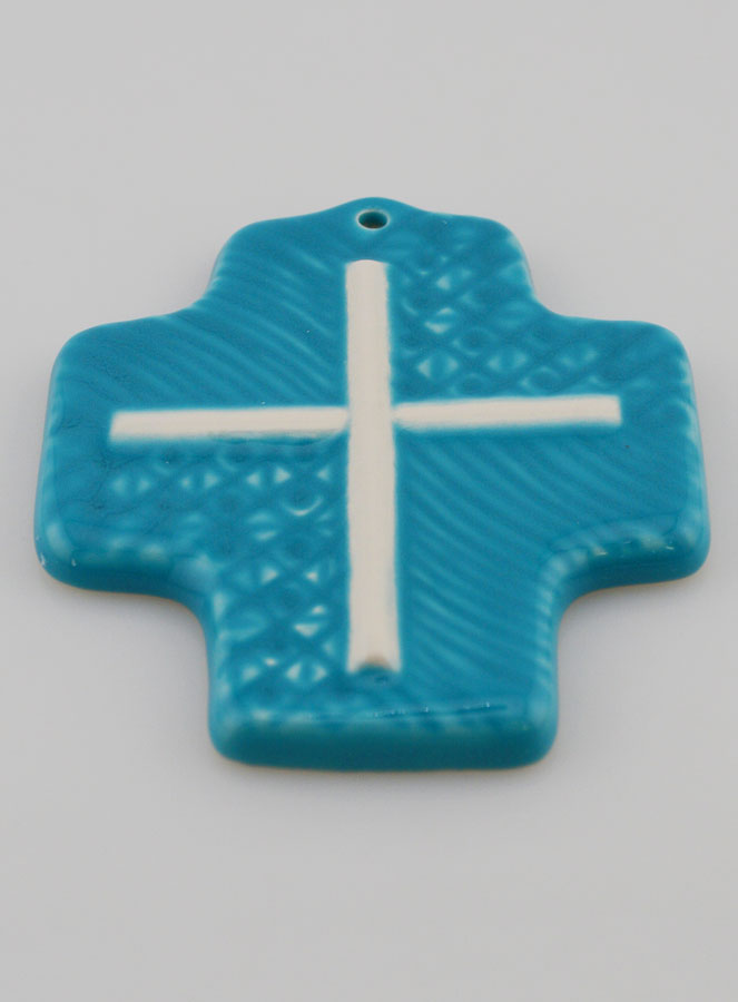 Croix en Céramique Bleue (pic 2)