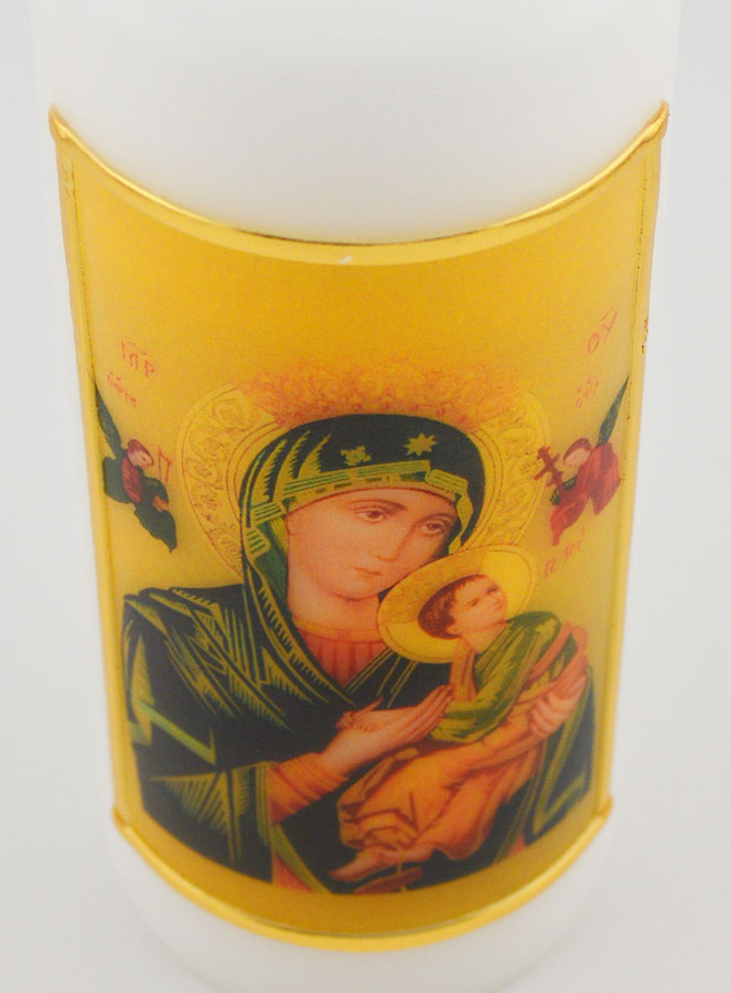 Cierge Souvenir de Communion Notre Dame du Perpétuel Secours (pic 4)