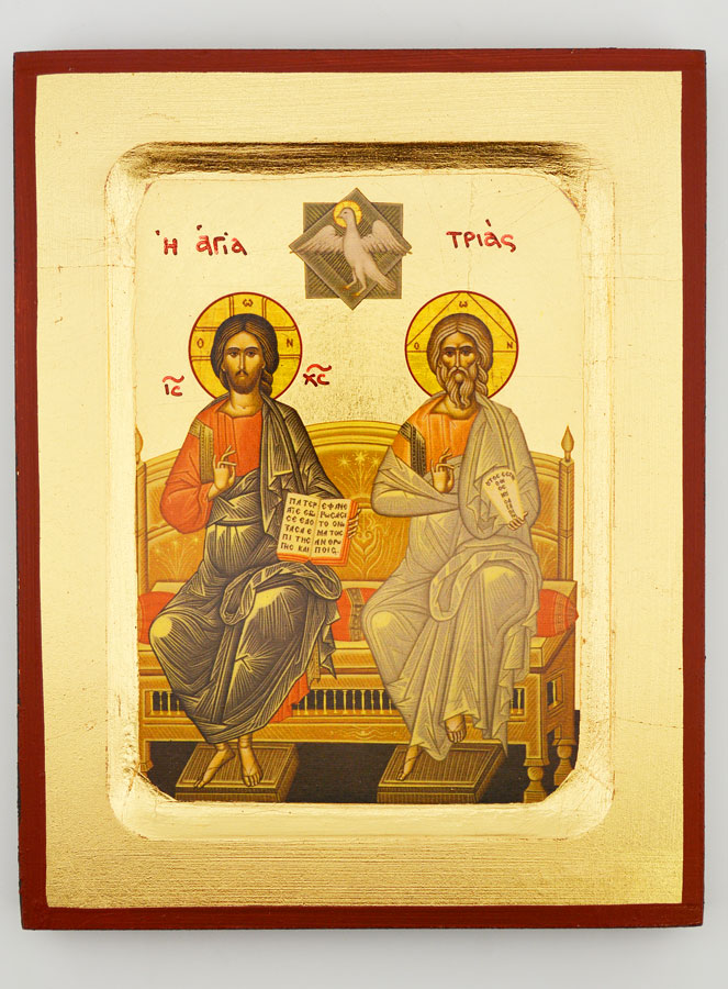 Icône Byzantine Grecque Sainte Trinité (pic 1)