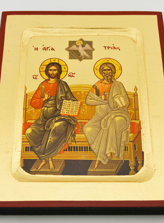 Icône Byzantine Grecque Sainte Trinité (pic 2)