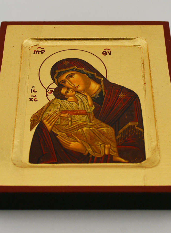 Icône Vierge de Tendresse sur Feuille d'Or (pic 2)